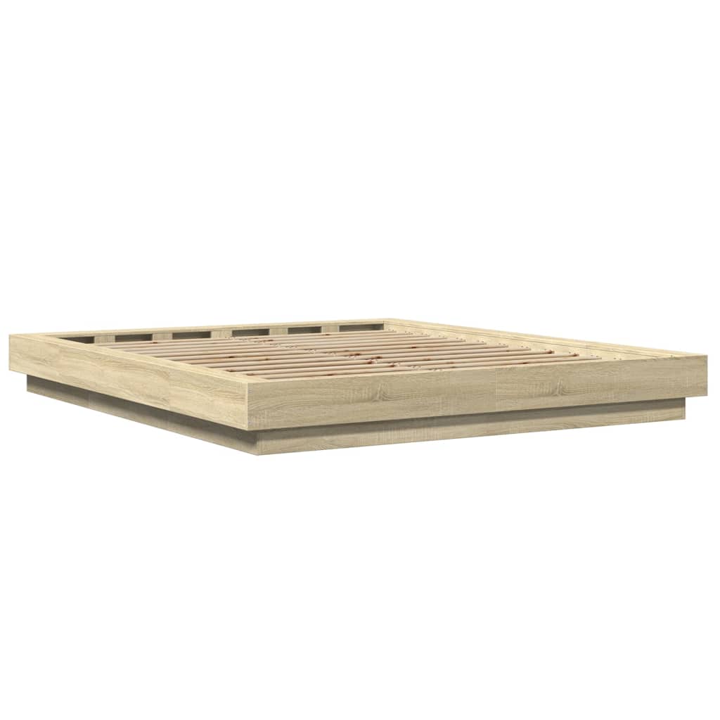 Cadre de lit sans matelas chêne sonoma 150x200 cm - XIOS