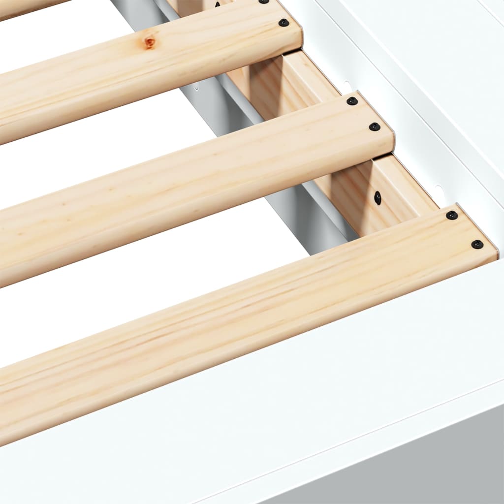 Cadre de lit sans matelas blanc 120x200 cm - XIOS