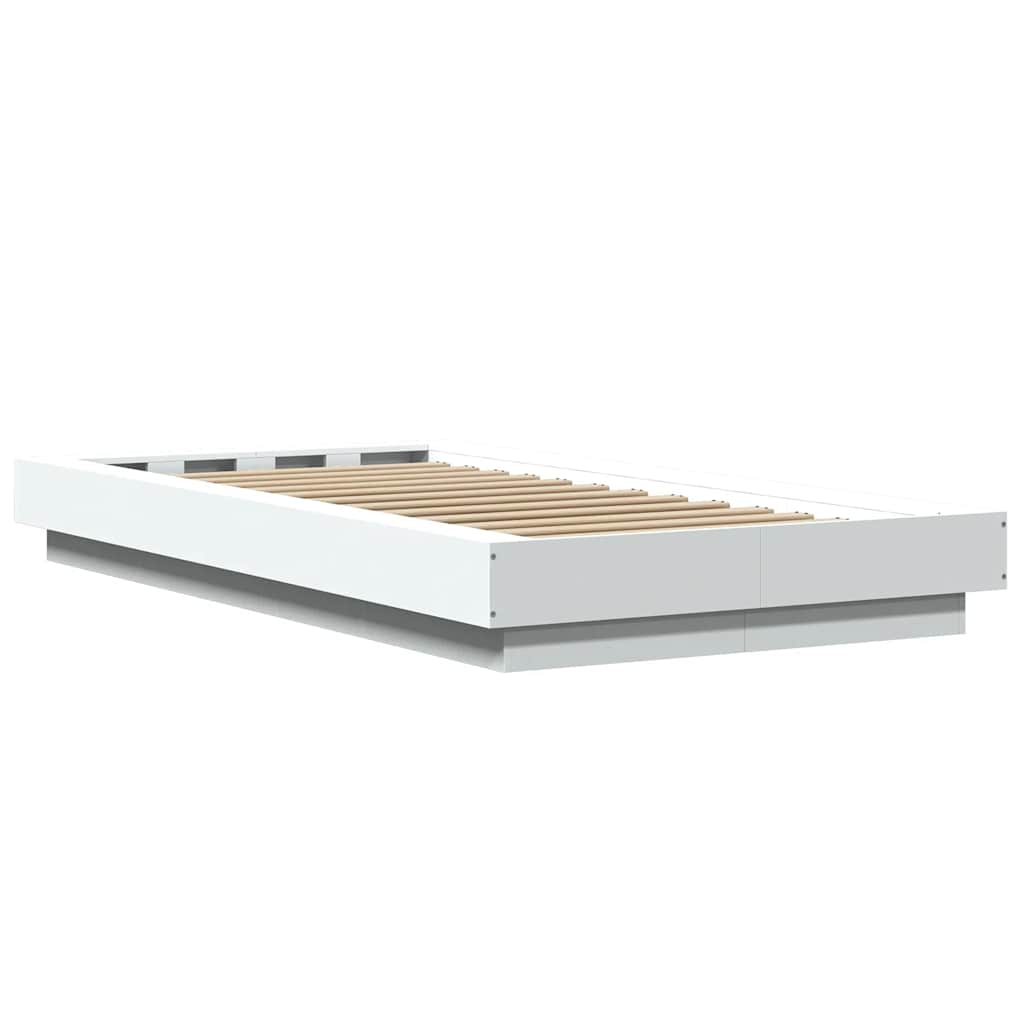 Cadre de lit sans matelas blanc 100x200 cm - XIOS