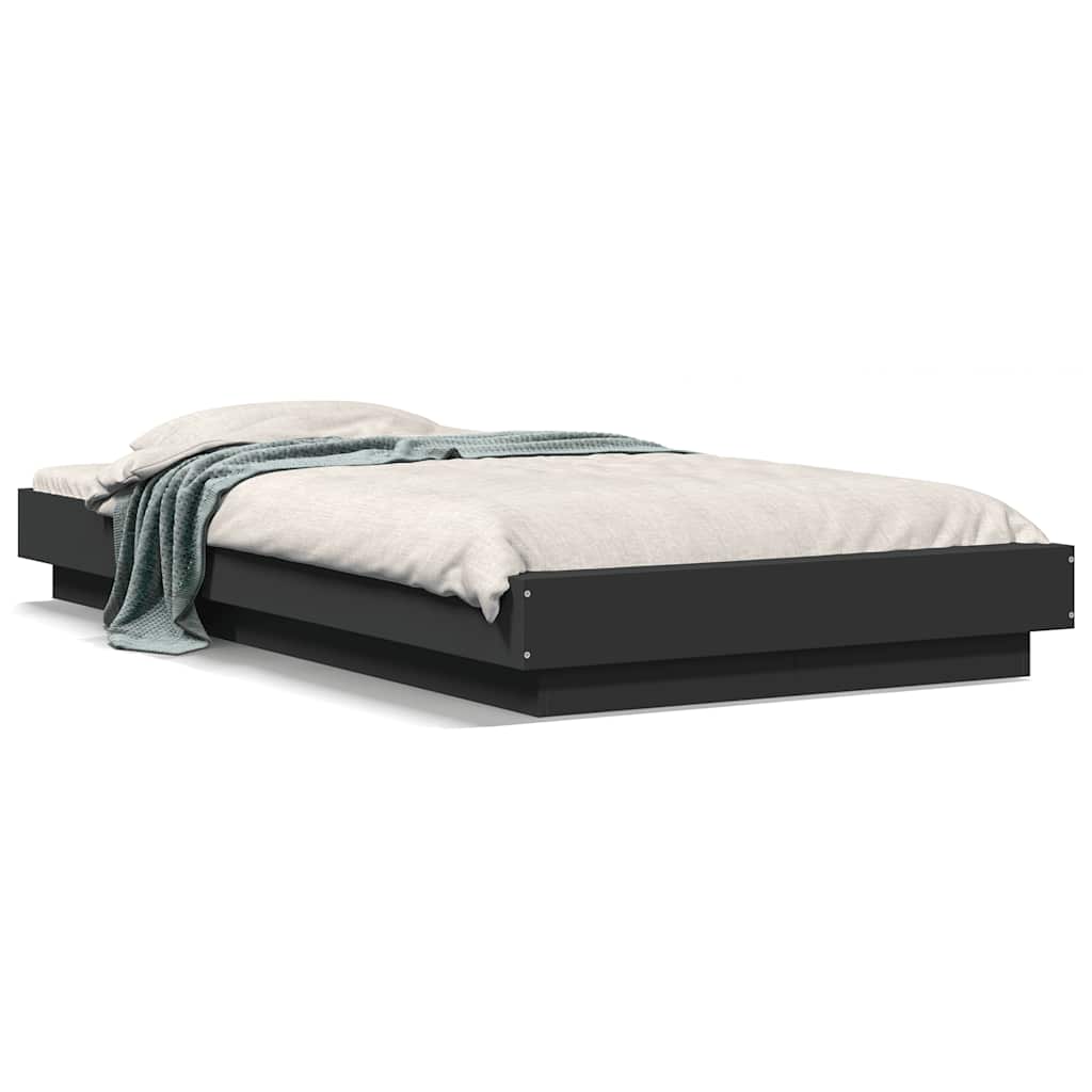 Cadre de lit sans matelas noir 100x200 cm - XIOS
