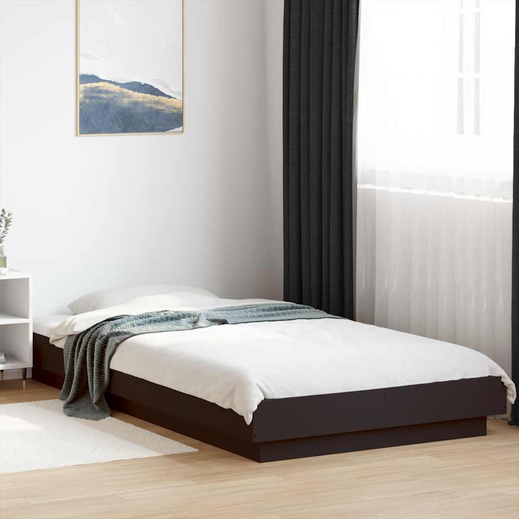 Cadre de lit sans matelas noir 100x200 cm - XIOS