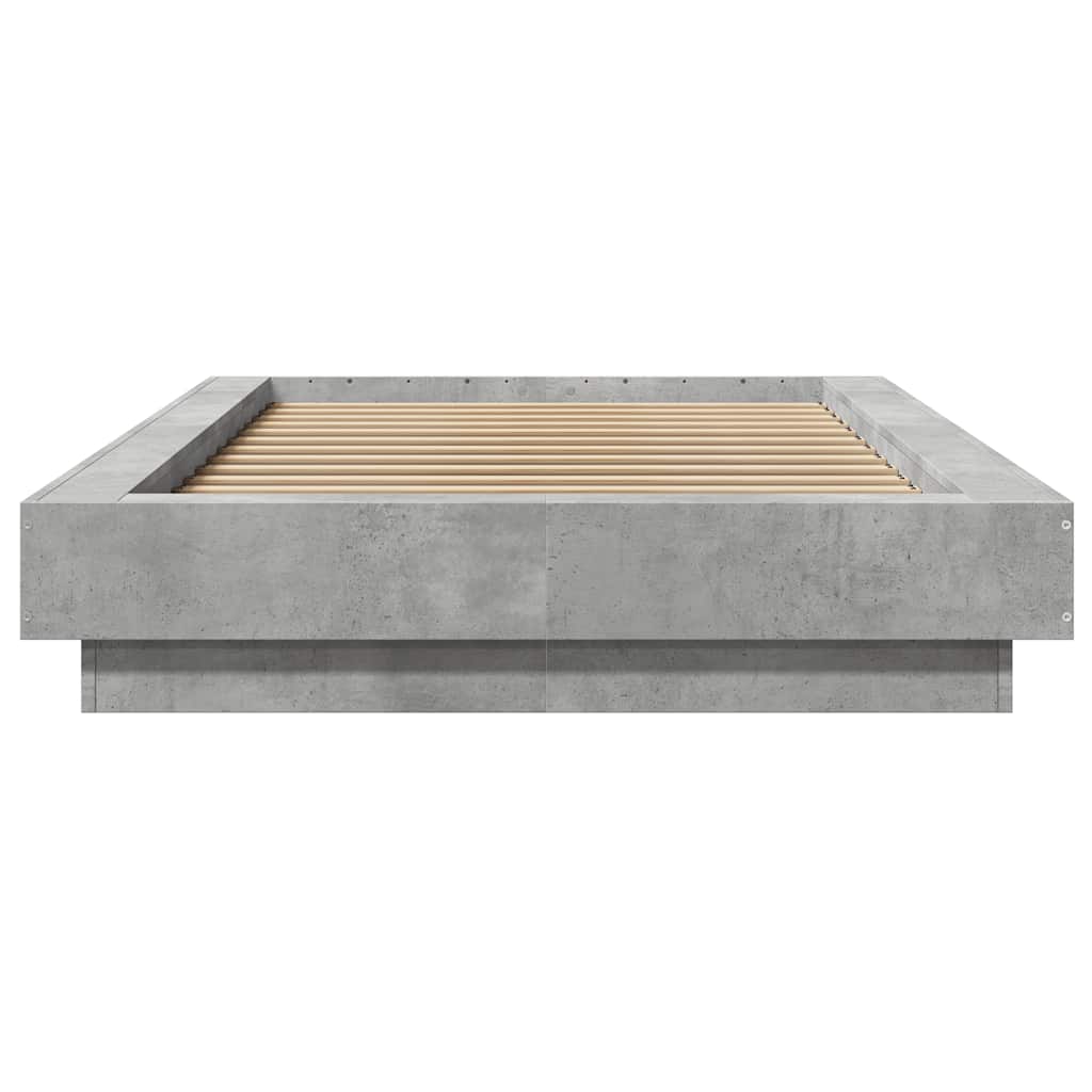 Cadre de lit sans matelas gris béton 100x200 cm - XIOS