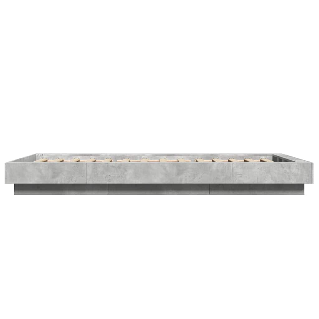 Cadre de lit sans matelas gris béton 100x200 cm - XIOS
