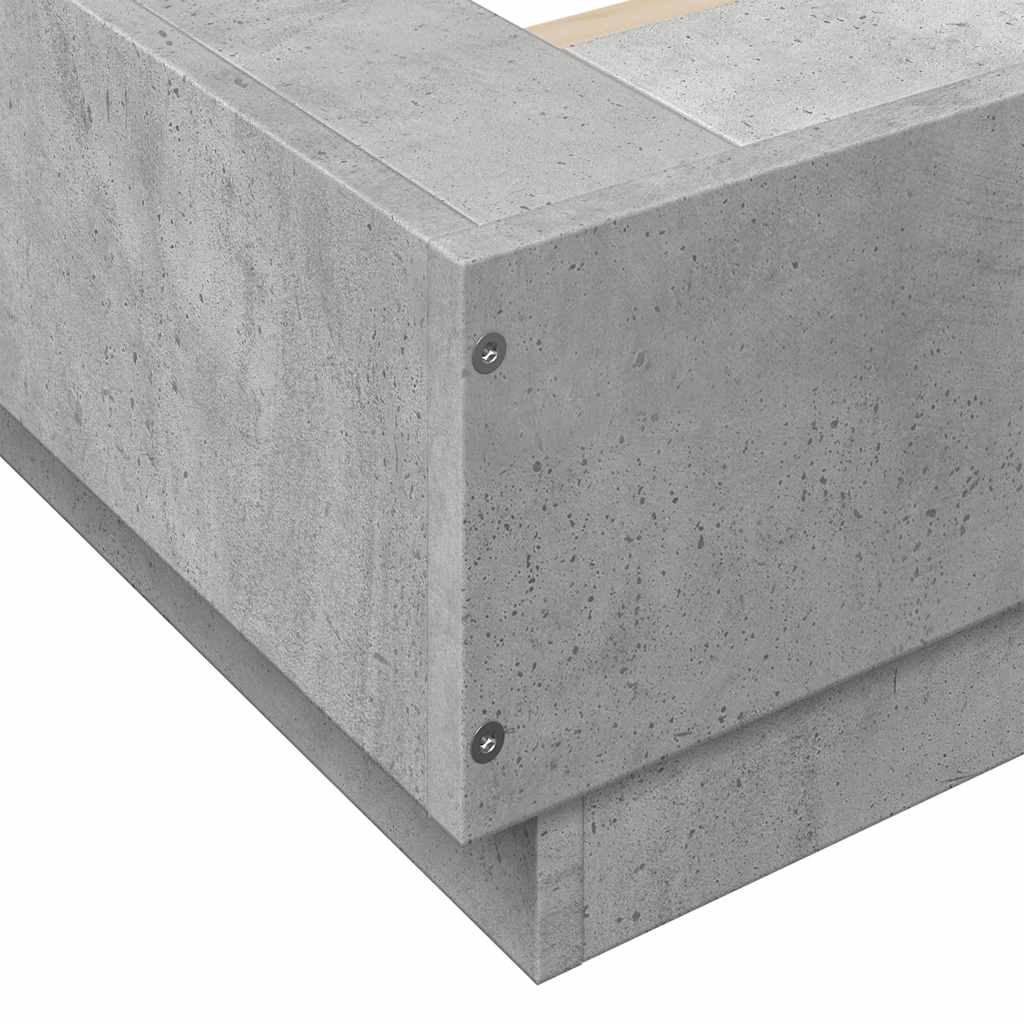 Cadre de lit sans matelas gris béton 100x200 cm - XIOS