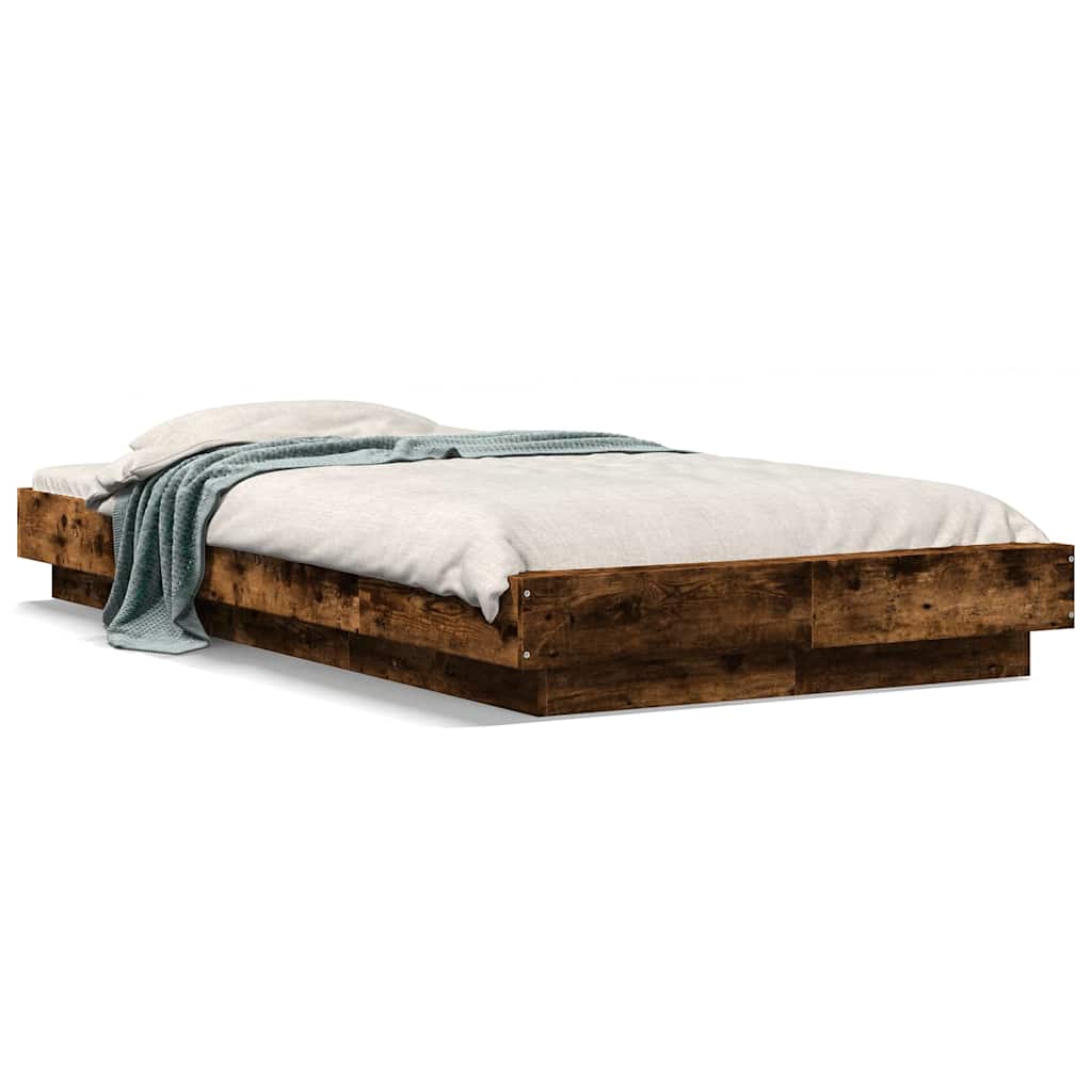 Cadre de lit sans matelas chêne fumé 100x200 cm - XIOS