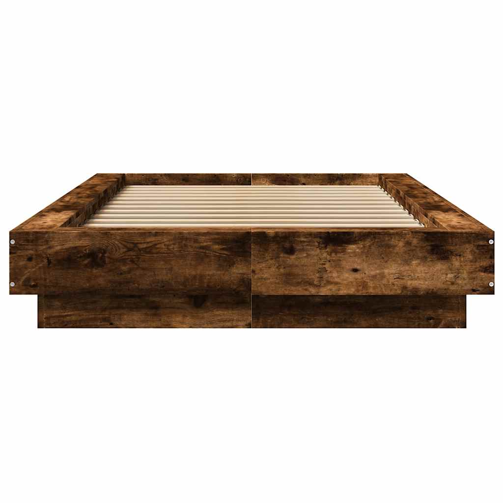 Cadre de lit sans matelas chêne fumé 100x200 cm - XIOS