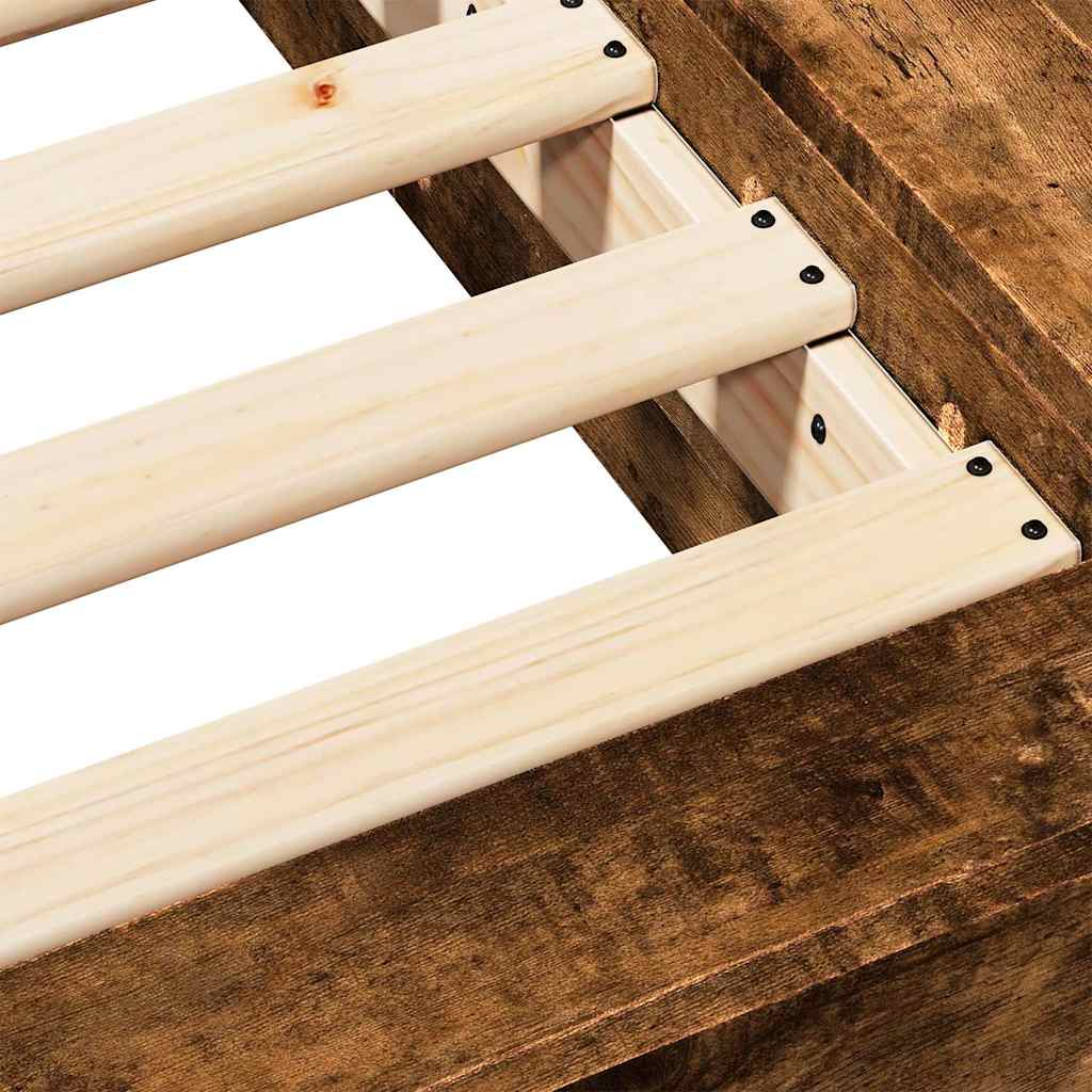 Cadre de lit sans matelas chêne fumé 100x200 cm - XIOS