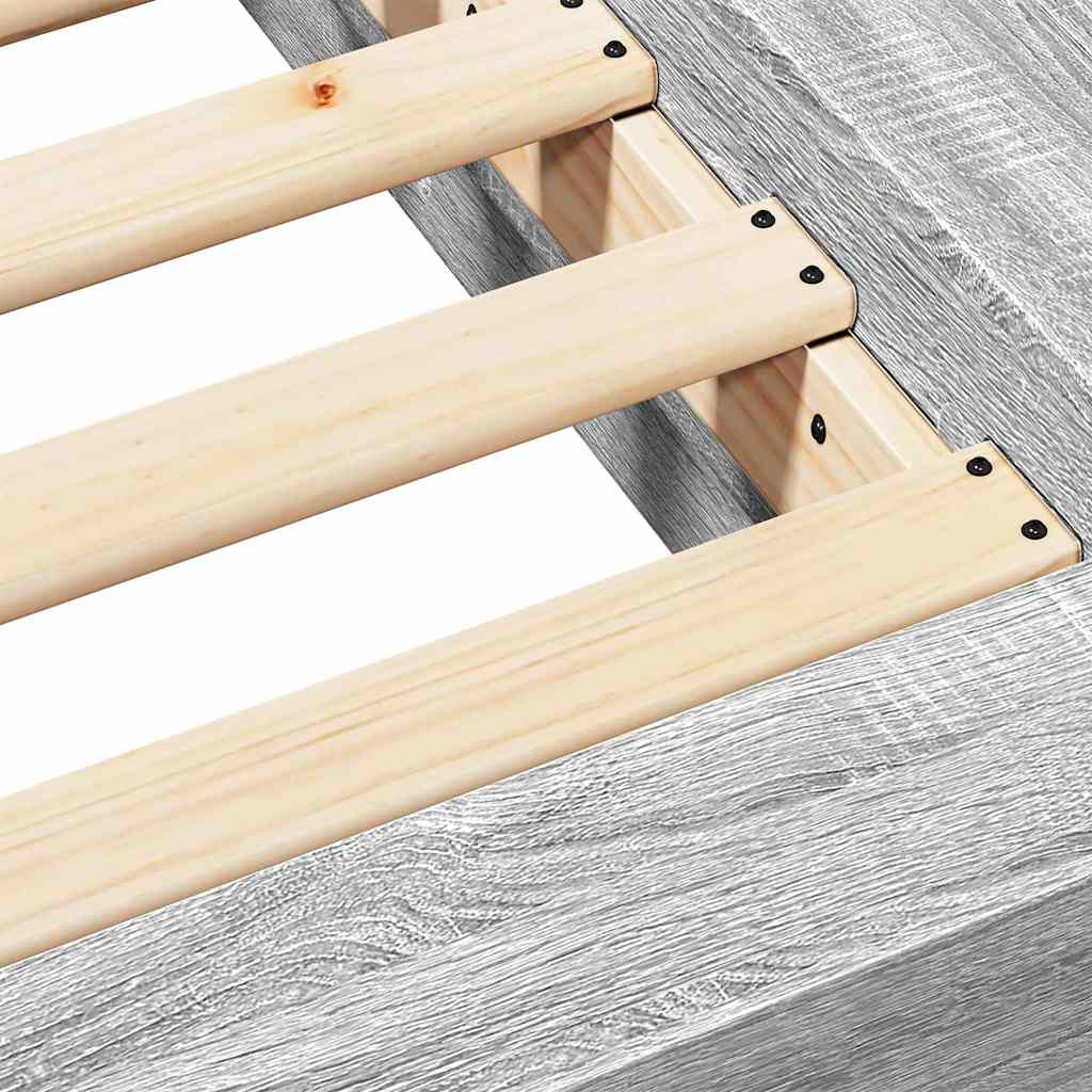 Cadre de lit sans matelas sonoma gris 100x200 cm - XIOS