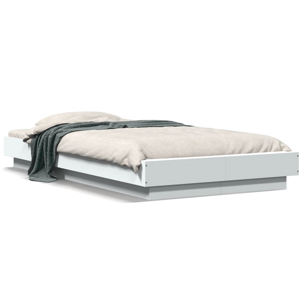 Cadre de lit sans matelas blanc 90x200 cm - XIOS