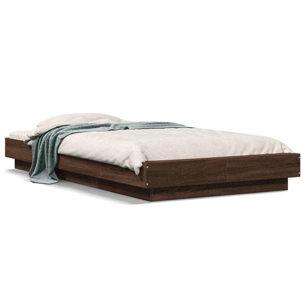 Cadre de lit sans matelas chêne marron 90x200 cm - XIOS