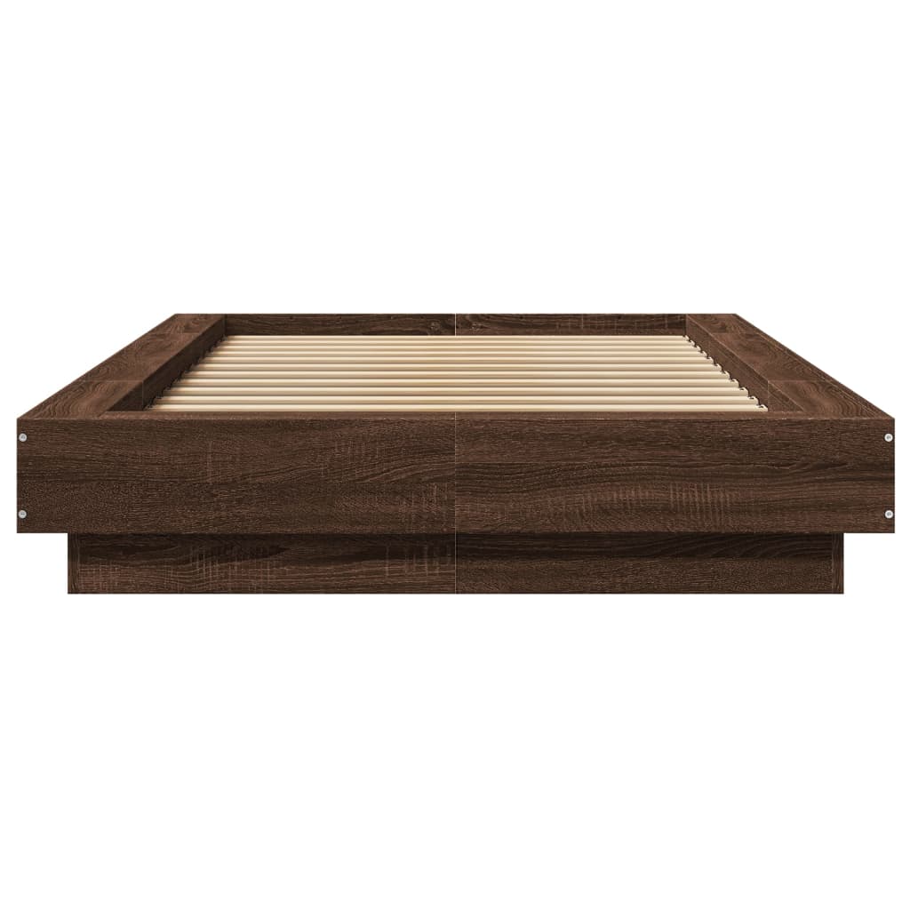 Cadre de lit sans matelas chêne marron 90x200 cm - XIOS