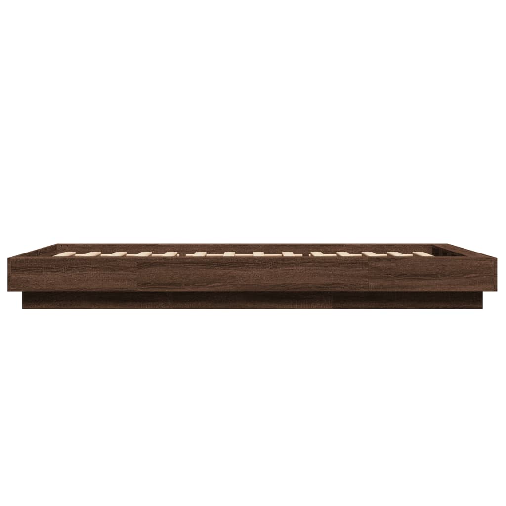 Cadre de lit sans matelas chêne marron 90x200 cm - XIOS