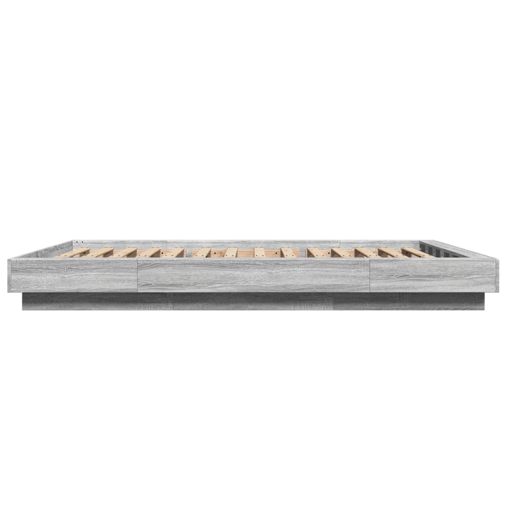 Cadre de lit sans matelas sonoma gris 140x190 cm - XIOS