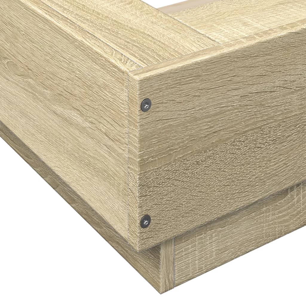 Cadre de lit sans matelas chêne sonoma 135x190 cm - XIOS