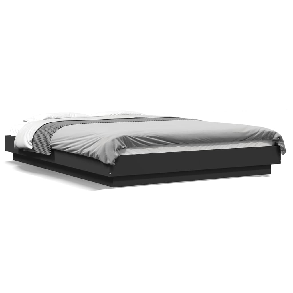Cadre de lit sans matelas noir 120x190 cm - XIOS