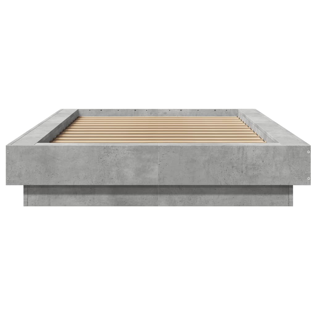 Cadre de lit sans matelas gris béton 90x190 cm - XIOS