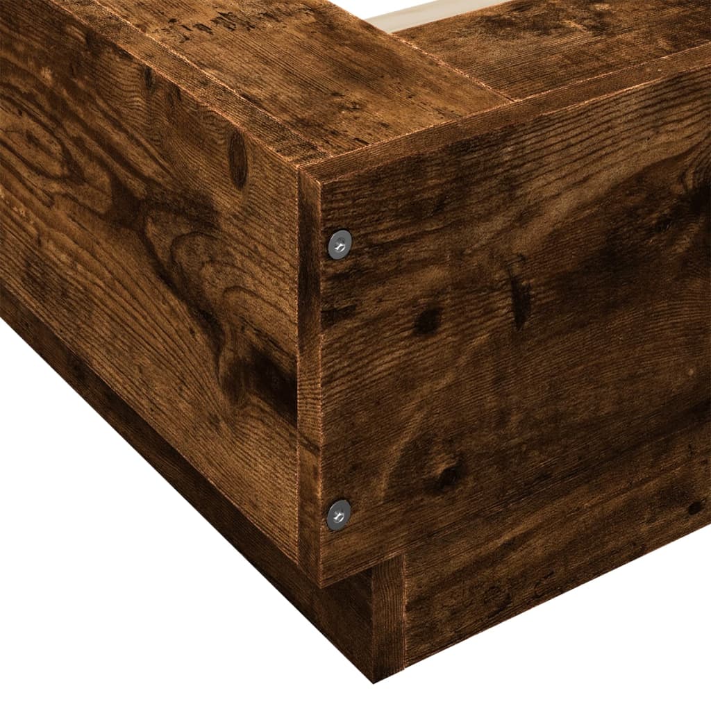 Cadre de lit sans matelas chêne fumé 90x190 cm - XIOS