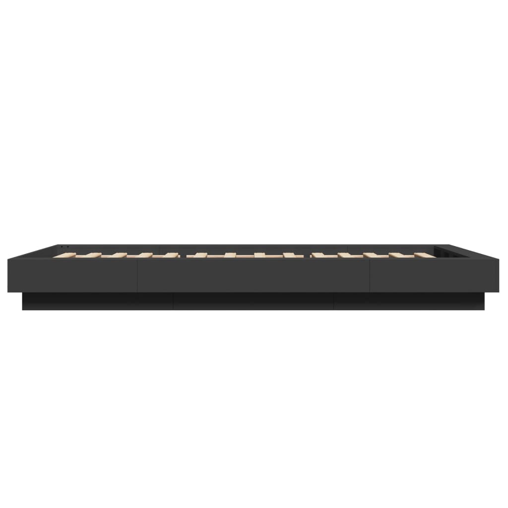 Cadre de lit sans matelas noir 75x190 cm - XIOS