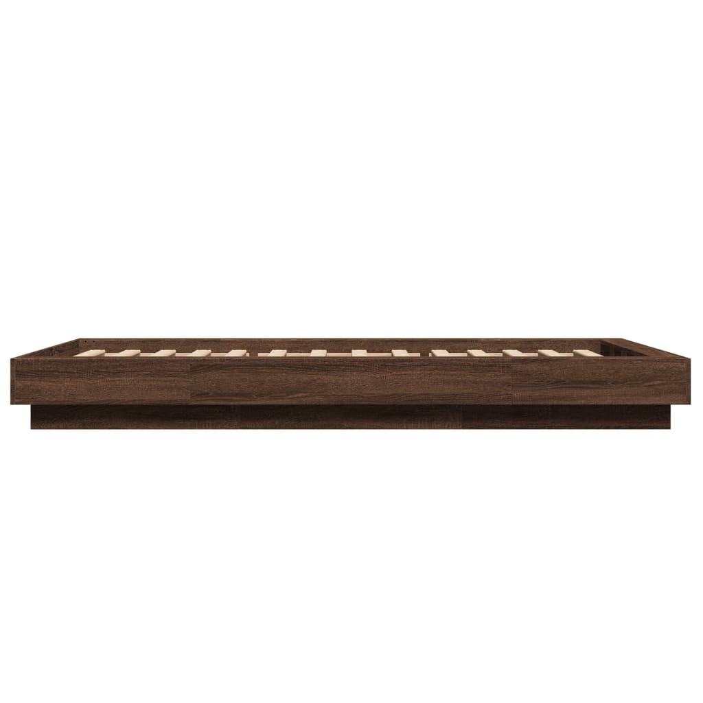 Cadre de lit sans matelas chêne marron 75x190 cm - XIOS