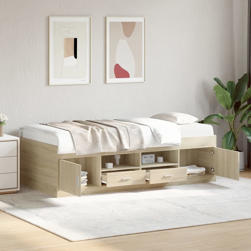 Lit de jour avec tiroirs sans matelas chêne sonoma 90x190 cm - XIOS