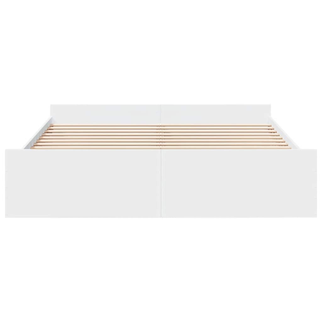 Cadre de lit avec tiroirs sans matelas blanc 180x200 cm - XIOS
