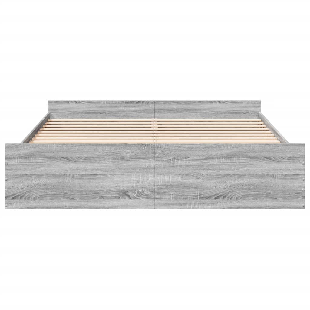 Cadre de lit avec tiroirs sans matelas sonoma gris 180x200 cm - XIOS