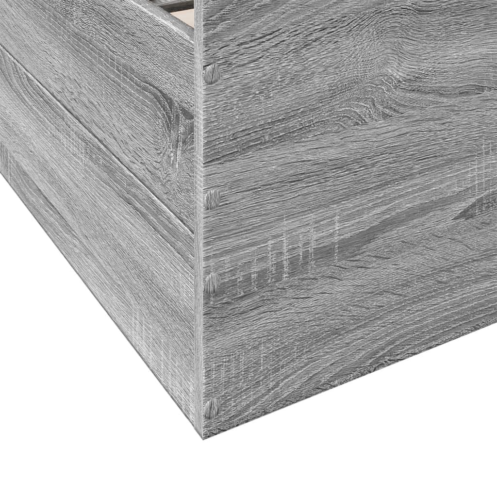 Cadre de lit avec tiroirs sans matelas sonoma gris 150x200 cm - XIOS