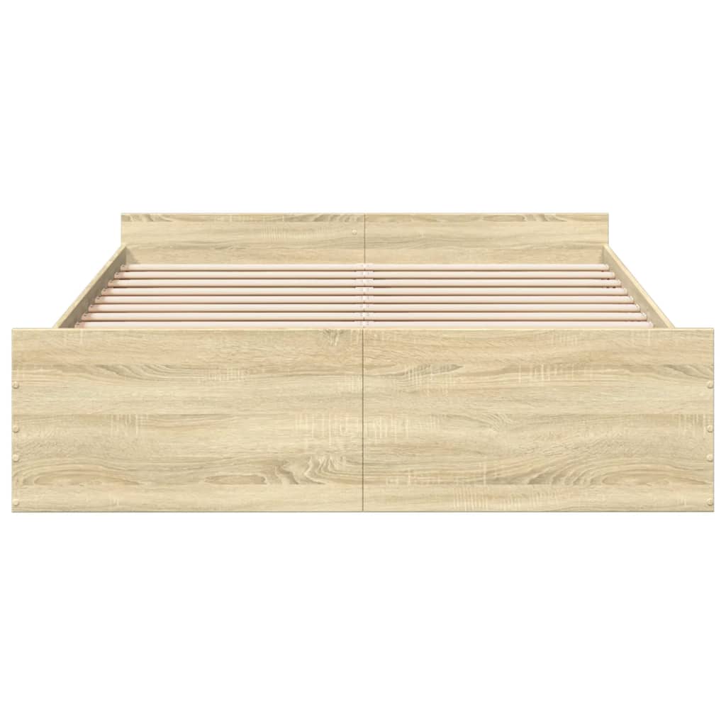Cadre de lit avec tiroirs sans matelas chêne sonoma 140x200 cm - XIOS