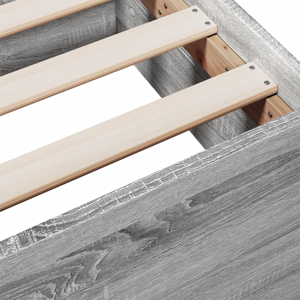 Cadre de lit avec tiroirs sans matelas sonoma gris 135x190 cm - XIOS