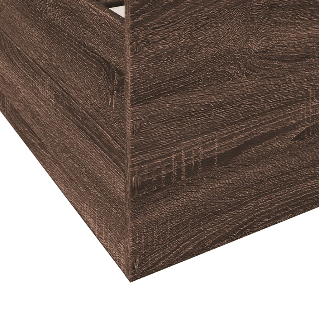 Cadre de lit avec tiroirs sans matelas chêne marron 120x190 cm - XIOS