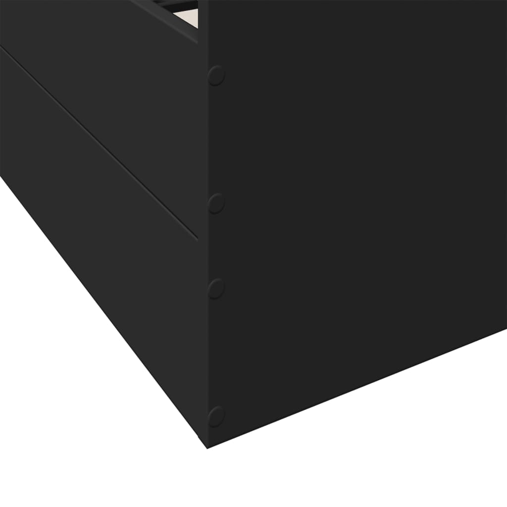 Cadre de lit avec tiroirs sans matelas noir 100x200 cm - XIOS
