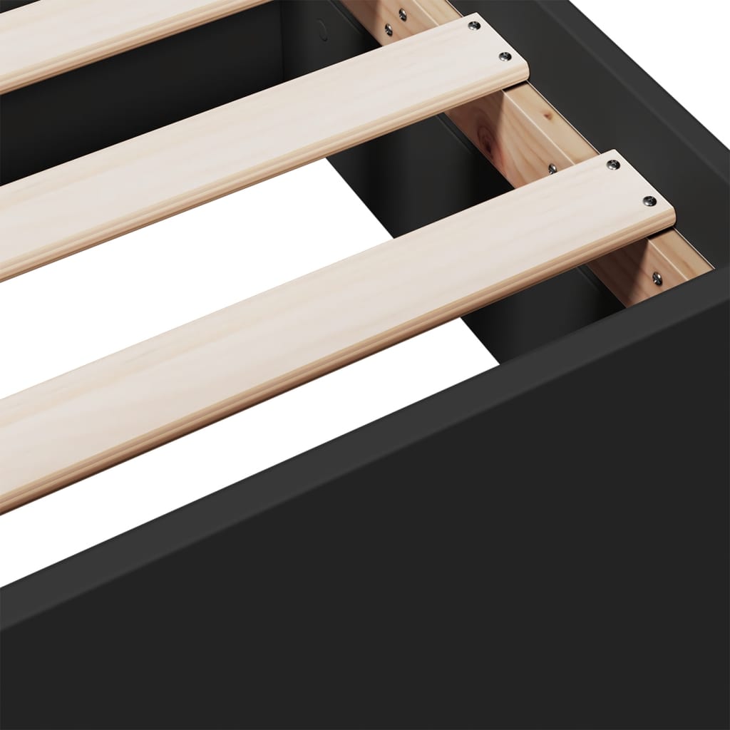 Cadre de lit avec tiroirs sans matelas noir 75x190 cm - XIOS