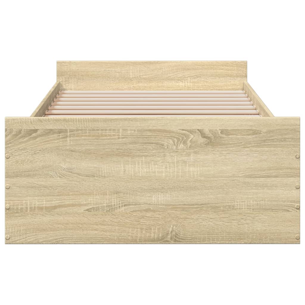 Cadre de lit avec tiroirs sans matelas chêne sonoma 75x190 cm - XIOS