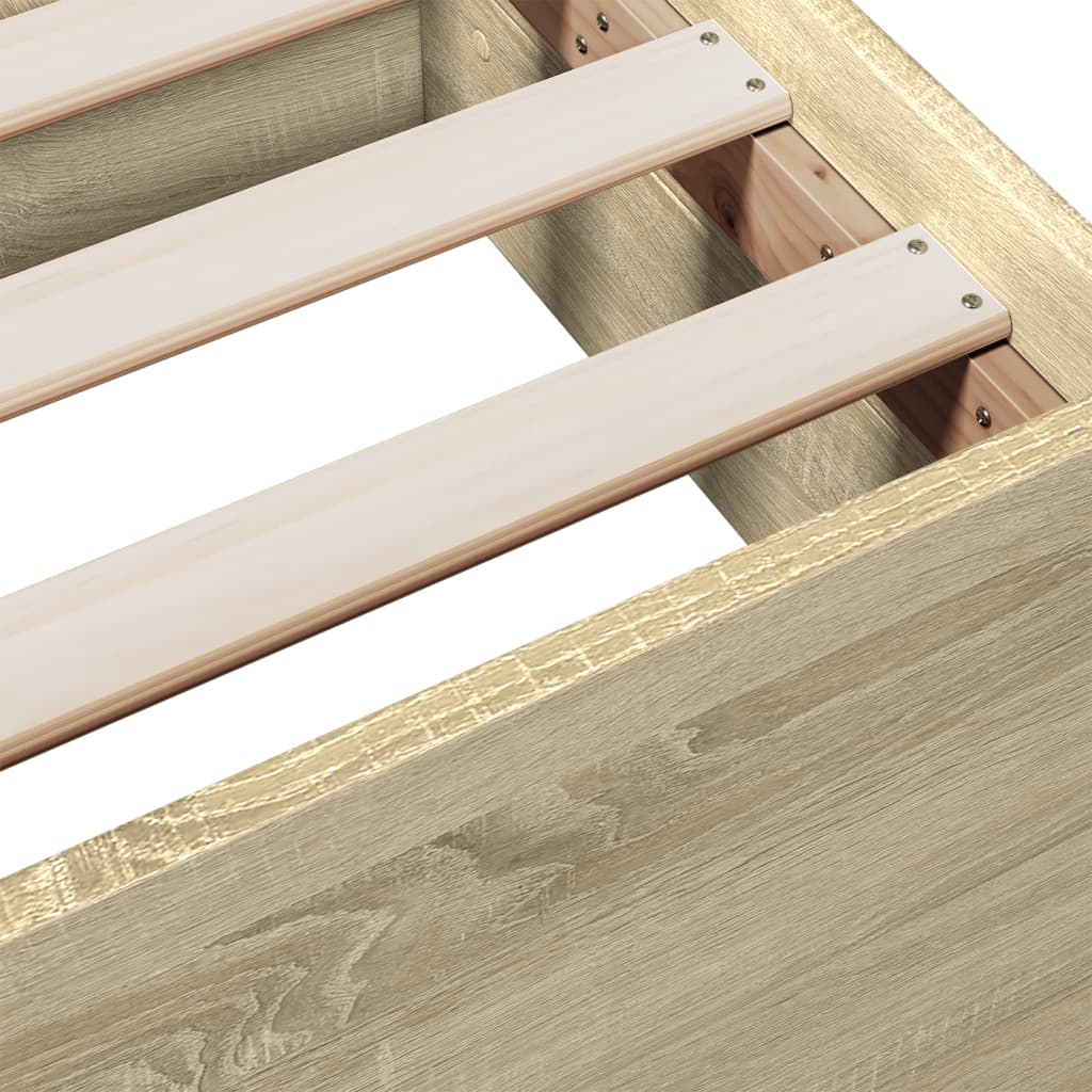 Cadre de lit avec tiroirs sans matelas chêne sonoma 75x190 cm - XIOS