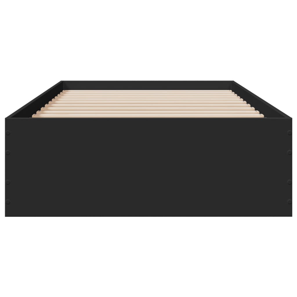Cadre de lit avec tiroirs sans matelas noir 75x190 cm - XIOS