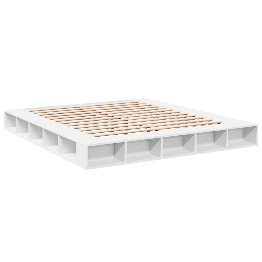 Cadre de lit sans matelas blanc 200x200 cm - XIOS