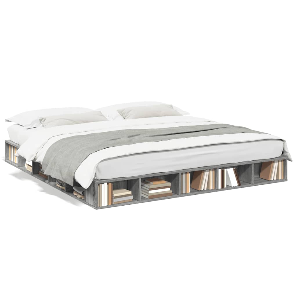Cadre de lit sans matelas sonoma gris 180x200 cm - XIOS
