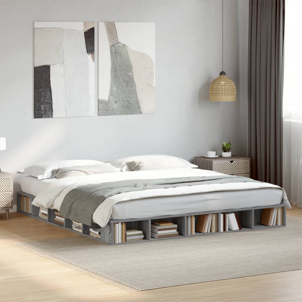 Cadre de lit sans matelas sonoma gris 180x200 cm - XIOS