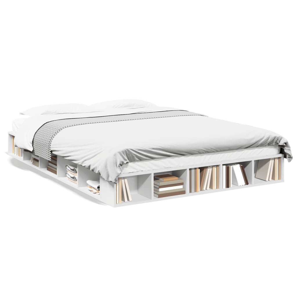 Cadre de lit sans matelas blanc 150x200 cm - XIOS
