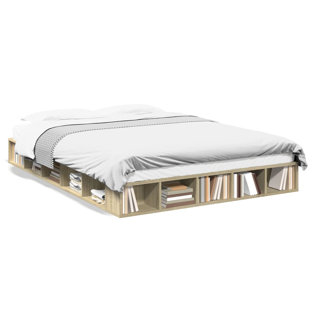 Cadre de lit sans matelas chêne sonoma 150x200 cm - XIOS