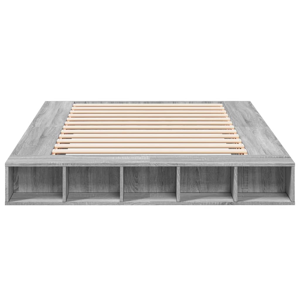 Cadre de lit sans matelas sonoma gris 150x200 cm - XIOS