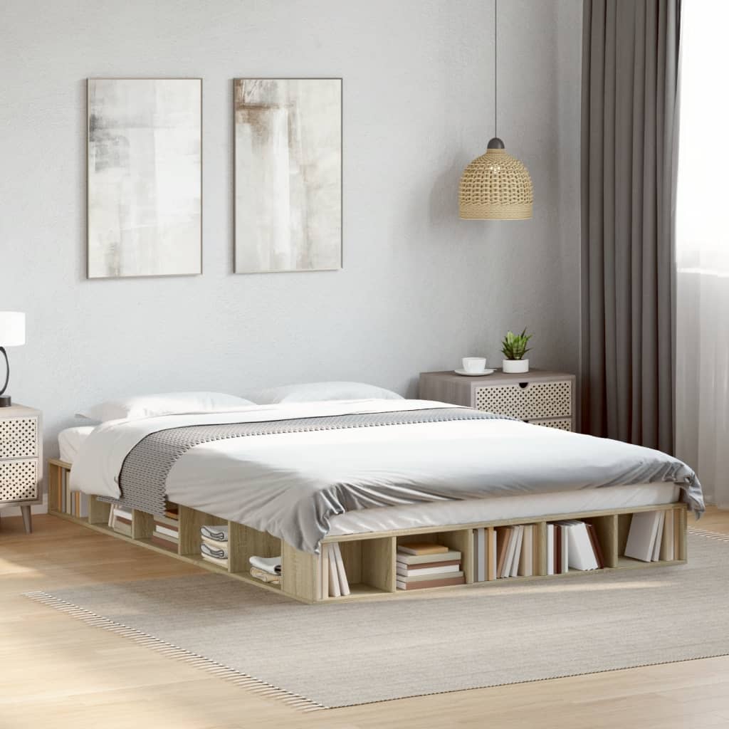 Cadre de lit sans matelas chêne sonoma 140x200 cm - XIOS