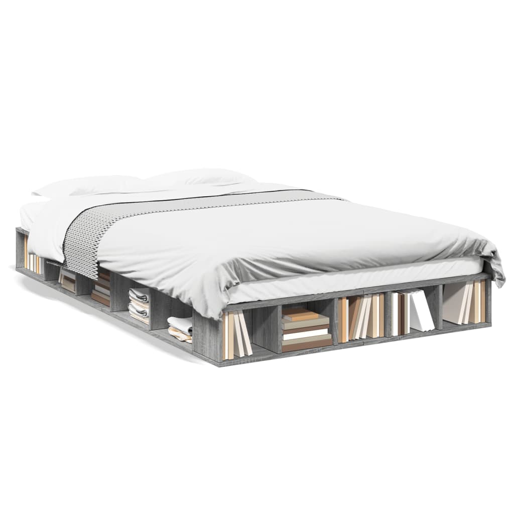 Cadre de lit sans matelas sonoma gris 140x190 cm - XIOS