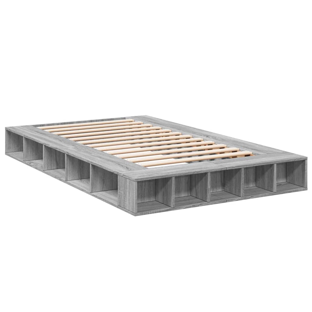 Cadre de lit sans matelas sonoma gris 140x190 cm - XIOS