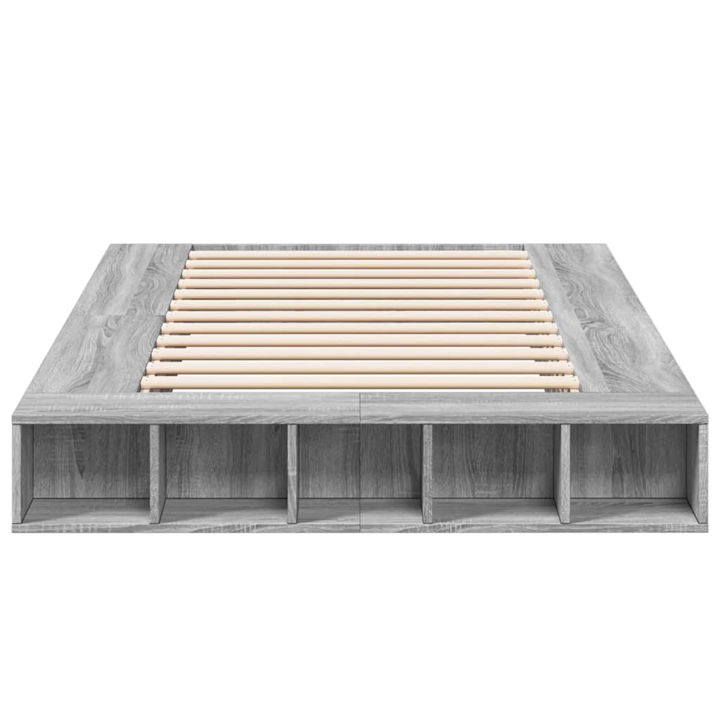 Cadre de lit sans matelas sonoma gris 140x190 cm - XIOS