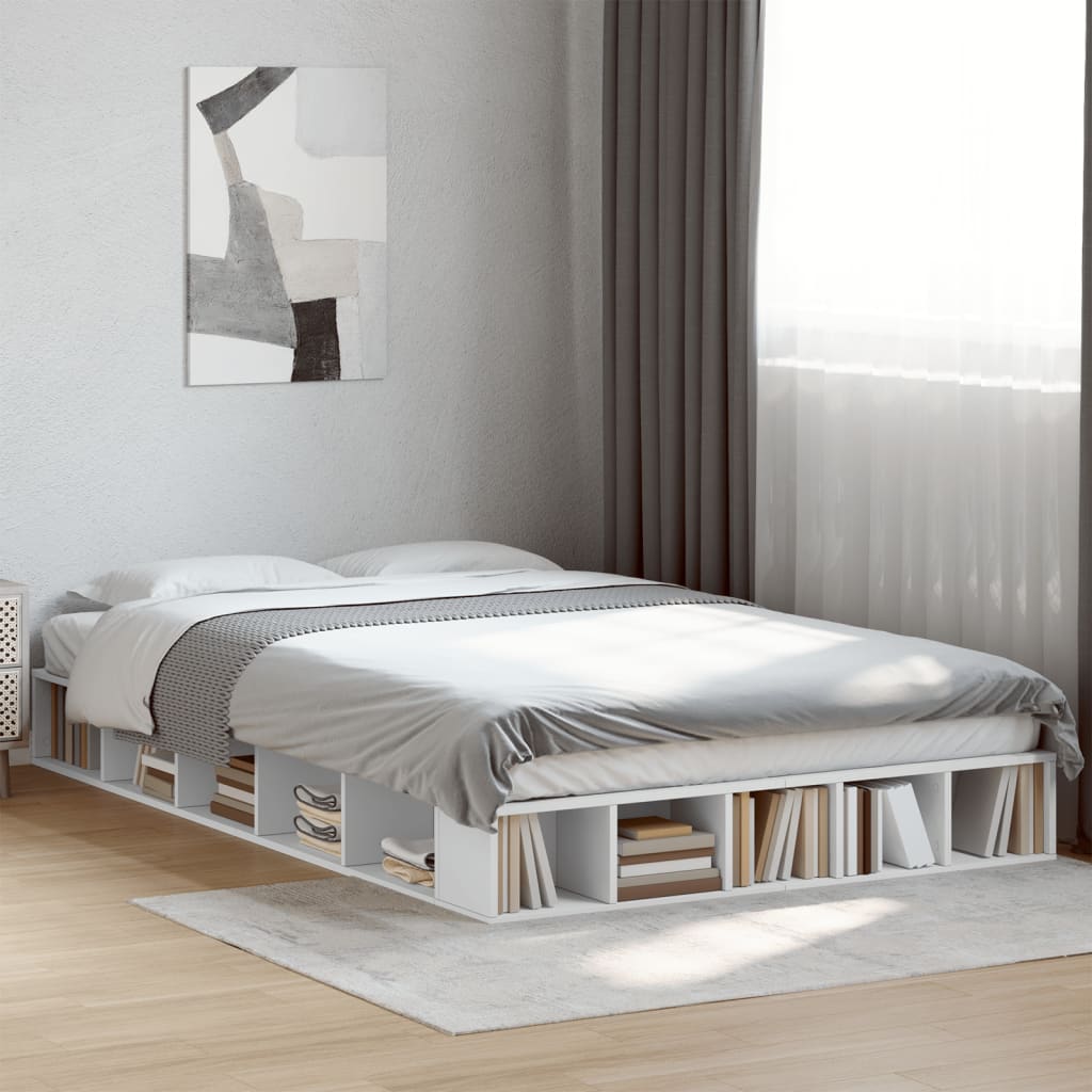 Cadre de lit sans matelas blanc 135x190 cm - XIOS