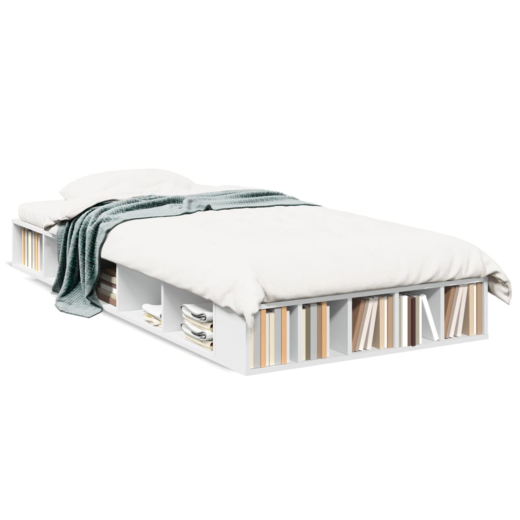 Cadre de lit sans matelas blanc 100x200 cm - XIOS