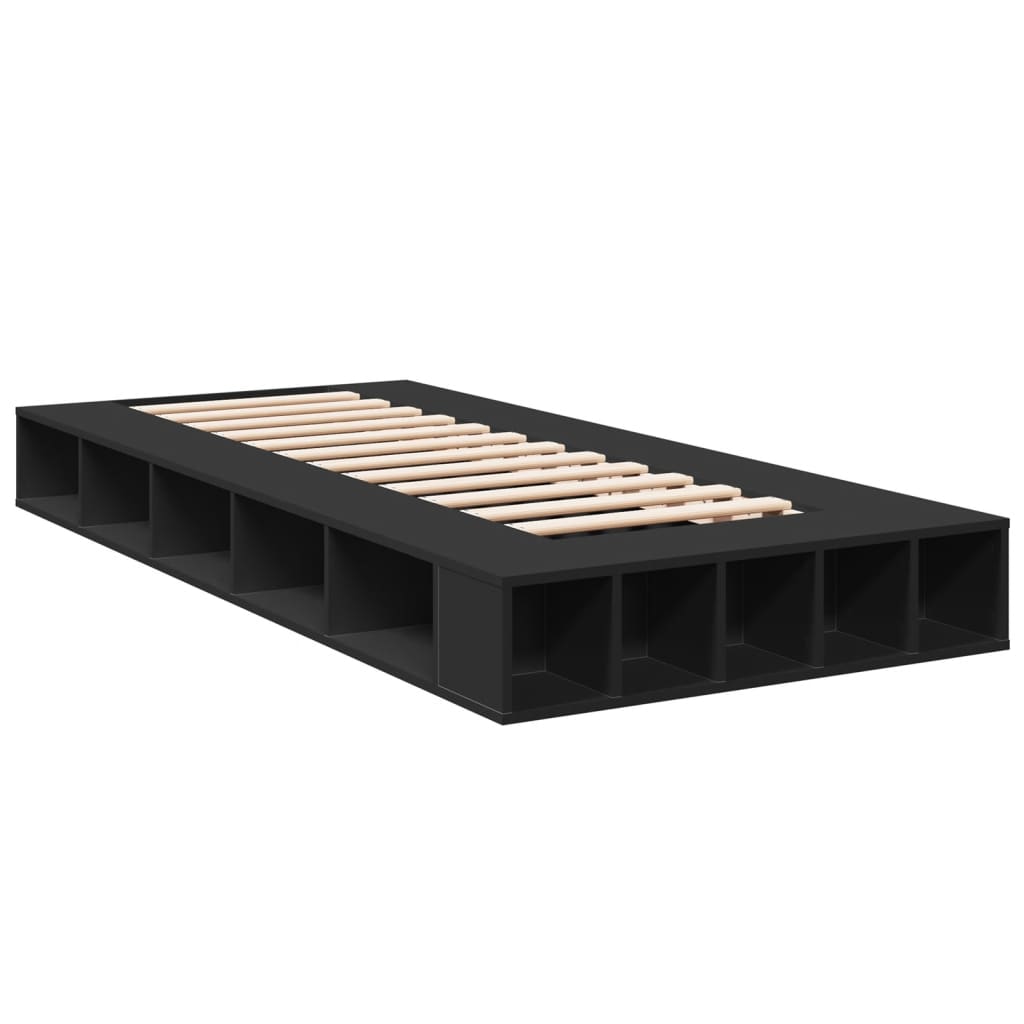 Cadre de lit sans matelas noir 100x200 cm - XIOS