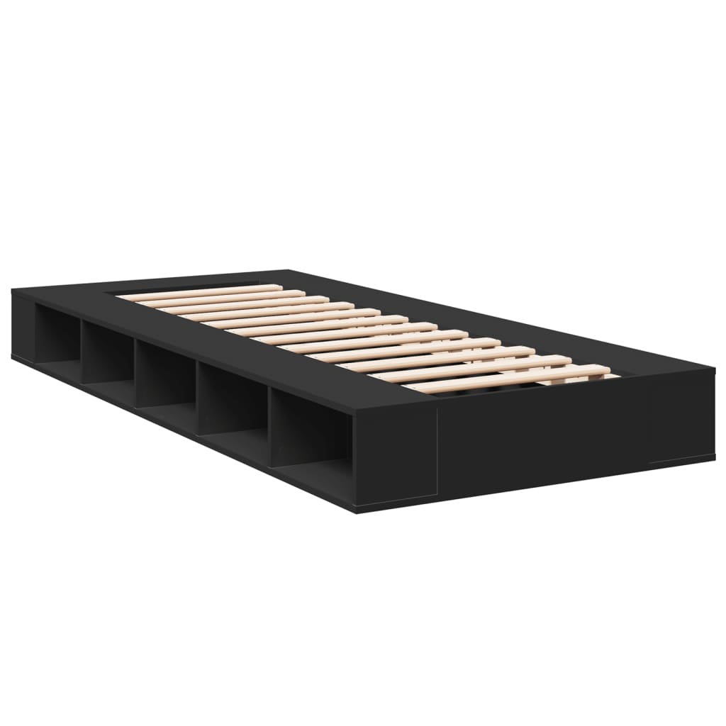 Cadre de lit sans matelas noir 100x200 cm - XIOS