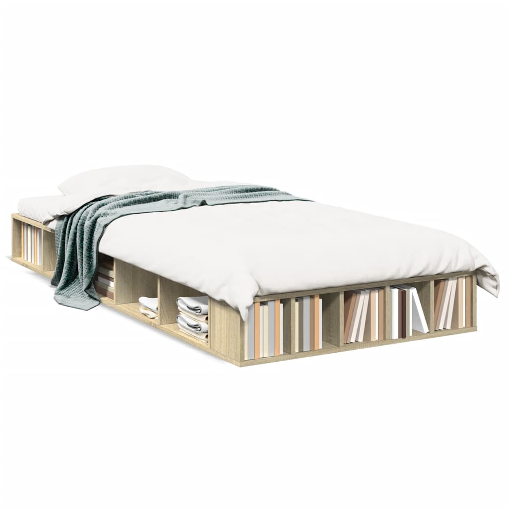Cadre de lit sans matelas chêne sonoma 100x200 cm - XIOS